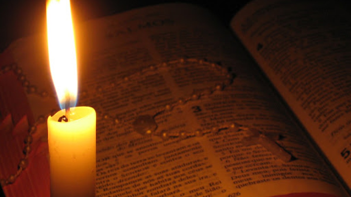 Bible and candle