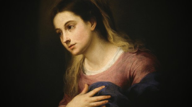 Maryja podczas zwiastowania na obrazie Bartoloméa Estebana Murillo