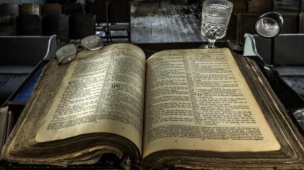 Old Bible in Abandoned Church in Ontario