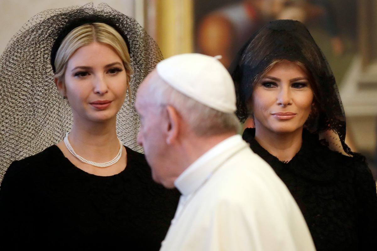 Pierwsza Dama USA Melania Trump wraz z córką Ivanką