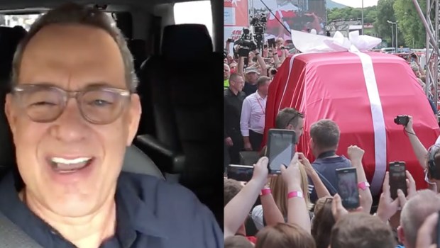 Tom Hanks i jego maluch