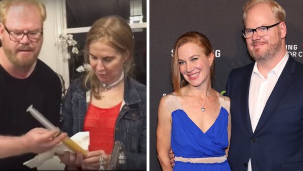 Jim Gaffigan z żoną