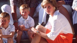 Księżna Diana z Williamem i Harrym