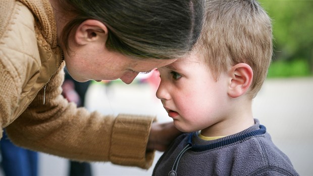 Child and Mother Talking