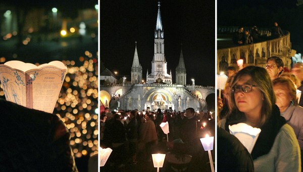 Procesja światła w Lourdes
