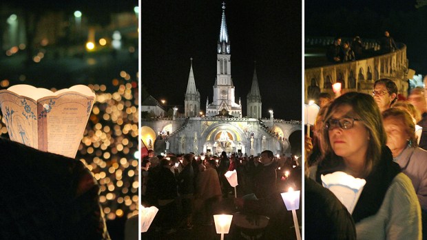 Procesja światła w Lourdes