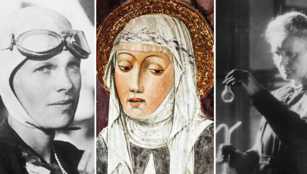 Amelia Earhart, Święta Katarzyna ze Sienny, Maria Curie-Skłodowska