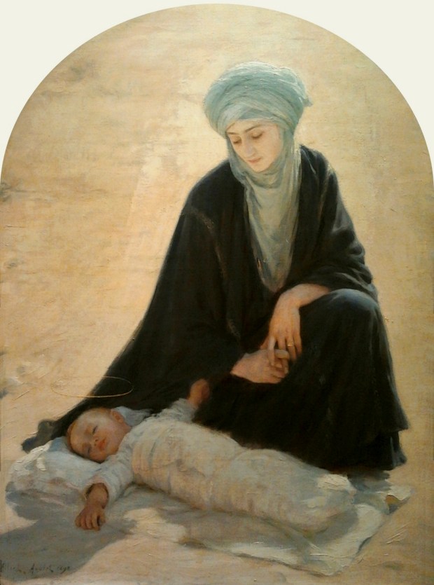 ARABSKA MADONNA Z DZIECIĄTKIEM, ALBERT AUBLET