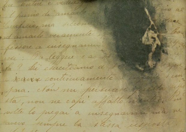 Strona rękopisu św. Gemmy przypalona przez diabła