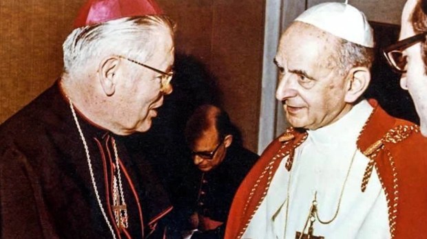Biskup William Borders z papieżem Pawłem VI