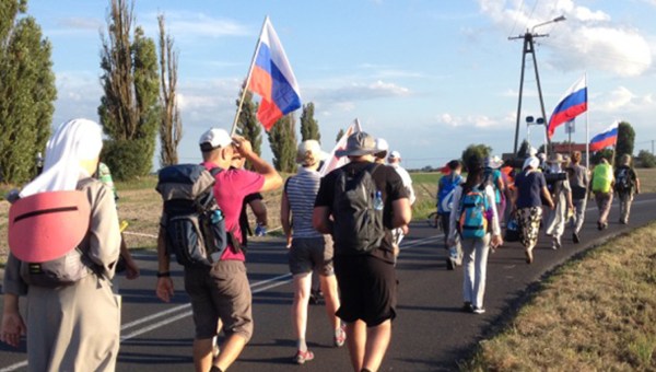 ROSYJSKA GRUPA NA POLSKIEJ PIELGRZYMCE