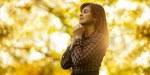WOMAN,PRAYING,NATURE