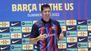 Robert Lewandowski presentation in FC Barcelona