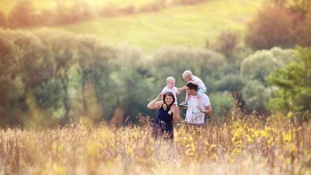 family, happy, children
