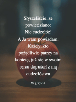 Cytat z Biblii [Mt 5, 27-28]