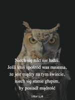 Cytat z Biblii [1 Kor 3,18]