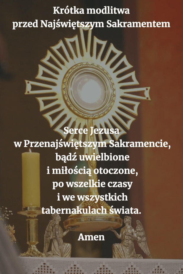 Modlitwa przed Najświętszym Sakramentem