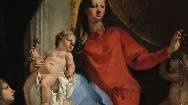 TIEOPOLO; MADONNA AND ROSARY