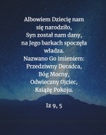 Cytat z Biblii [Iz 9, 5]