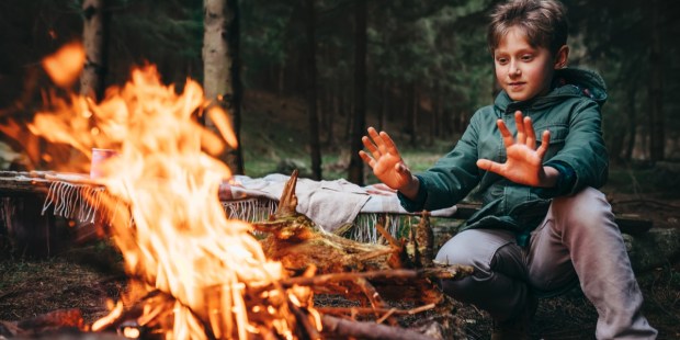 CHILD, FIRE, WOOD