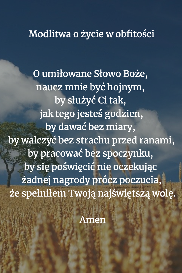 Modlitwa dla ciebie na dziś [21 lipca]