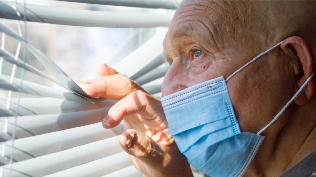 OLD MAN WITH MASK,