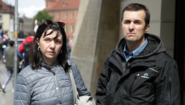 Natalia i Dymitr Protasiewiczowie - rodzice Romana Protasiewicza, białoruskiego opozycjonisty