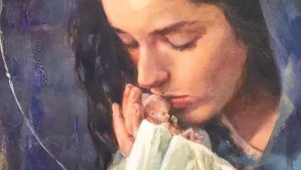 Jak powstał obraz Maryi, która przytula nienarodzone dziecko?