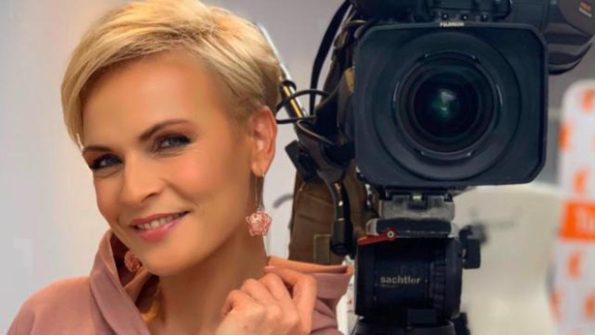 Aleksandra Kostka przy kamerze
