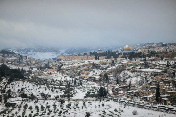 [GALERIA] Jerozolima przysypana śniegiem