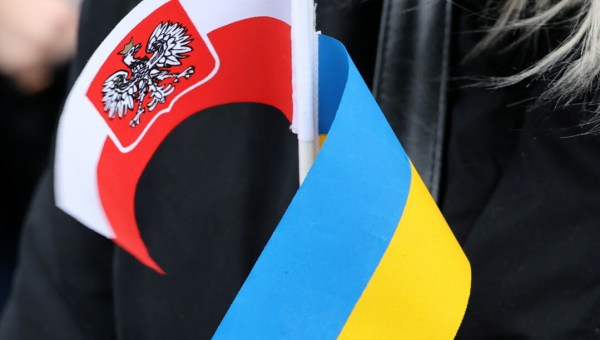 Flaga Polski i Ukrainy