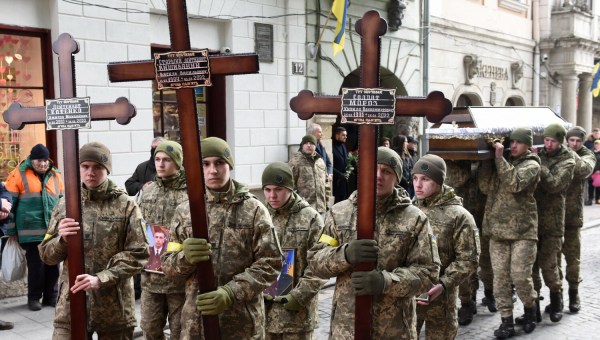 Pogrzeb żołnierzy we Lwowie