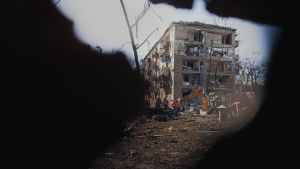 destruction of a residential building in kyiv