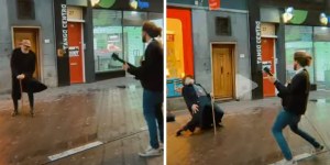 Wideo, które podnosi na duchu. Starszy pan tańczy na ulicach Hagi