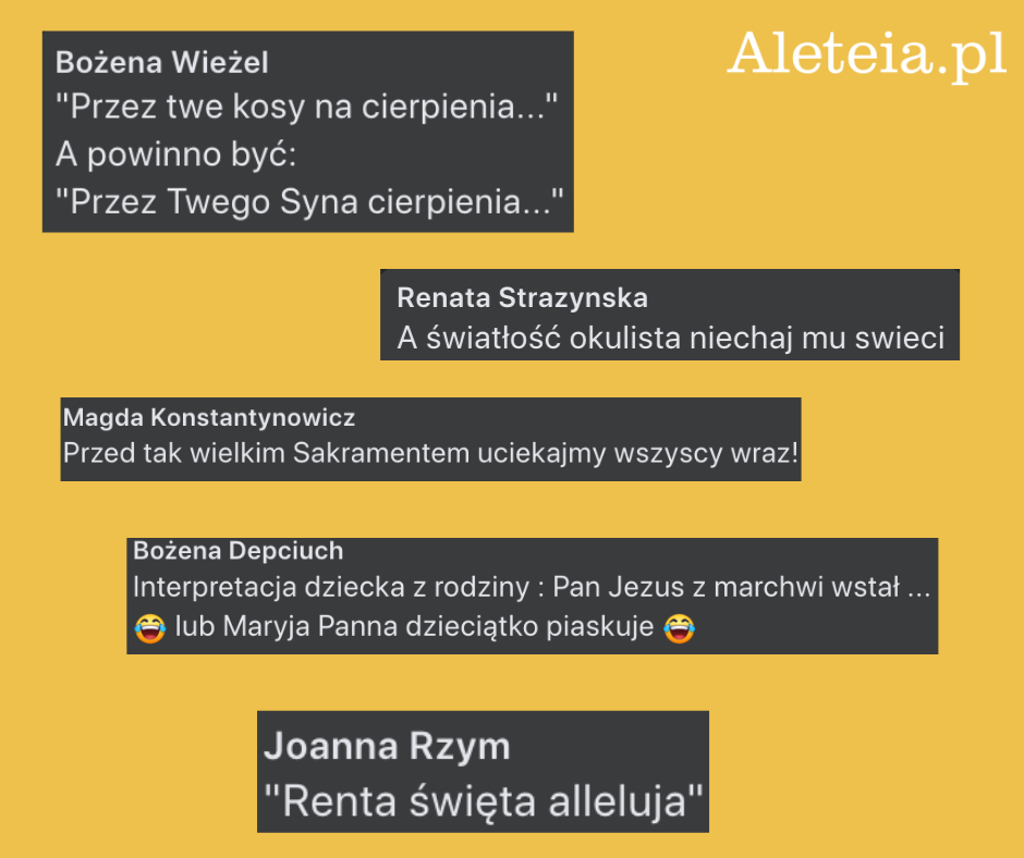 [GALERIA] A Jakoimy? Co to są Jakoimy??? Czyli pomyłek w pieśniach kościelnych ciąg dalszy