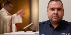 Ksiądz na mszy zaczął niewyraźnie mówić. Policjant od razu zainterweniował