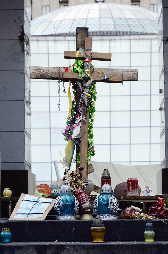 cross, Maydan, Kiev, Ukraine, Maidan