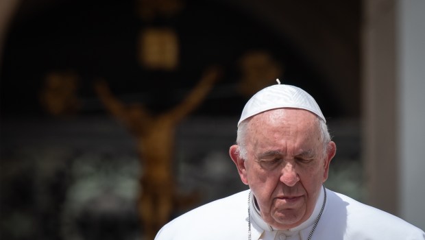 Pope Francis during his weekly general audience in saint peter's square - June 22 2022