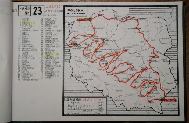 trasa słynnej rowerowej wyprawy Mieczysława Parczyńskiego