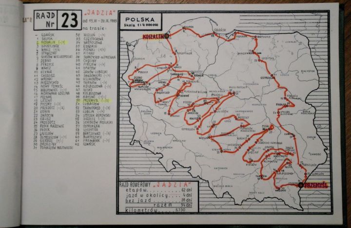 trasa słynnej rowerowej wyprawy Mieczysława Parczyńskiego