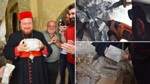 relikwie odnalezione w kościele w Mosulu