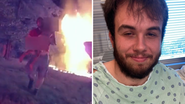 dostawca pizzy uratował dzieci z pożaru