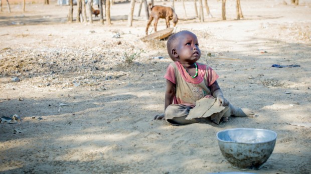 niedożywione dziecko w Sudanie Południowym