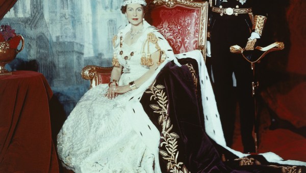 królowa Elżbieta II i książę Filip po koronacji w roku 1953