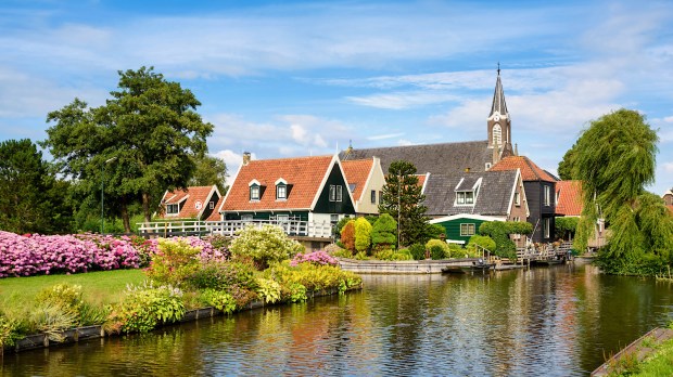 krajobraz wioski De Rijp w Holandii