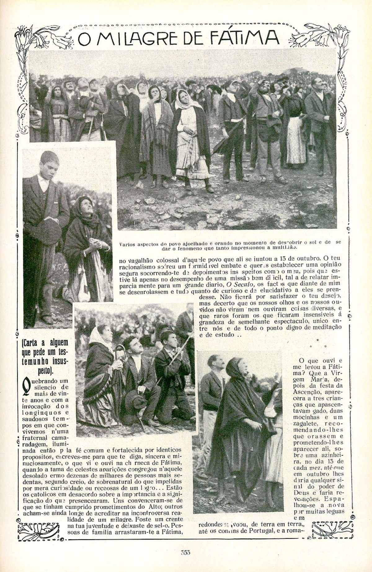 cud słońca w Fatimie 13 października 1917 roku