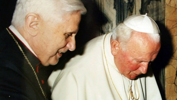 kard. Joseph Ratzinger z papieżem Janem Pawłem II