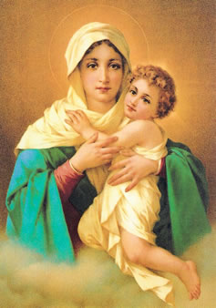 obraz Matki Bożej Ucieczki Grzeszników pędzla Luigiego Crosio
