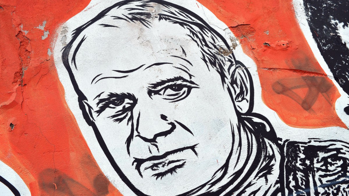 mural z Janem Pawłem II w Rzymie