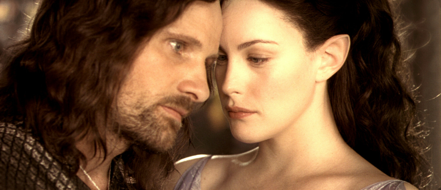 Aragorn i Arwena w filmie "Władca Pierścieni: Dwie wieże"
